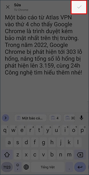 Chỉnh sửa nội dung Android