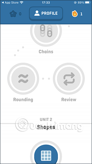 Các level học trên Duolingo Math