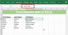 Cách sử dụng hàm CONCATENATE trên Excel