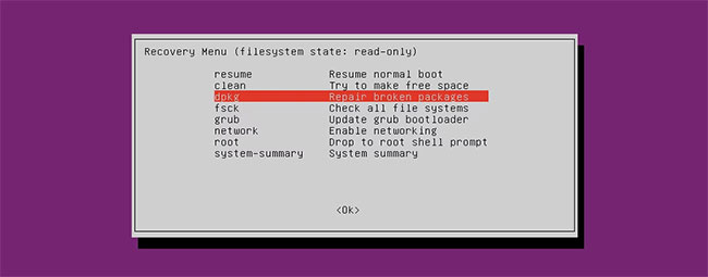Chế độ khôi phục Ubuntu