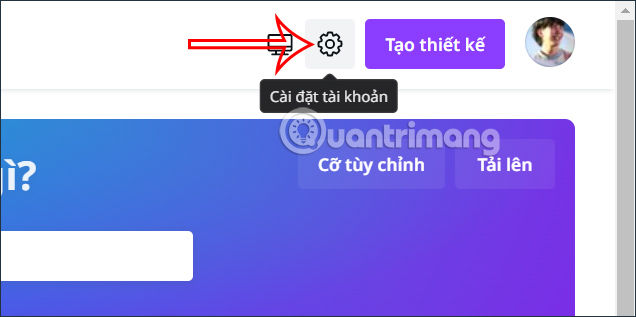 Biểu tượng bánh răng cưa trên Canva