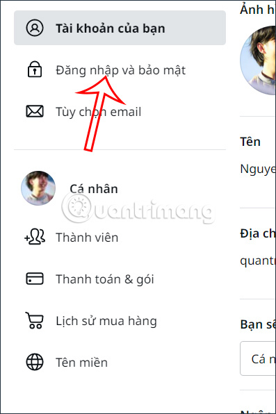 Đăng nhập và bảo mật Canva