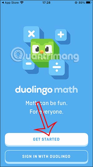 Đăng ký học Duolingo Math