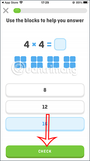 Kiểm tra câu trả lời Duolingo Math