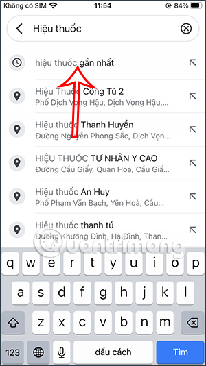 Tìm hiệu thuốc gần đây trên Google Maps