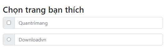 Nhóm Input trong Bootstrap 5
