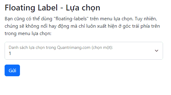 Bài 36: Form Floating Label trong Bootstrap 5
