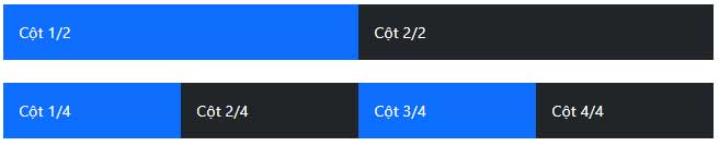 Cột bố cục tự động bằng Bootstrap