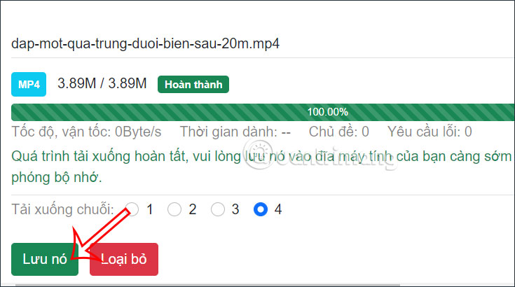 Tiện ích FetchV tải video