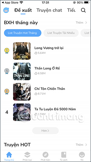 Giao diện NovelToon