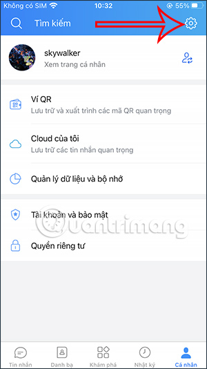 Cài đặt trên Zalo