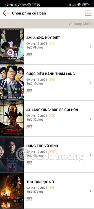 Cập nhật phim bom tấn CGV Cinemas