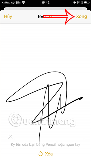 Viết chữ ký trên iPhone