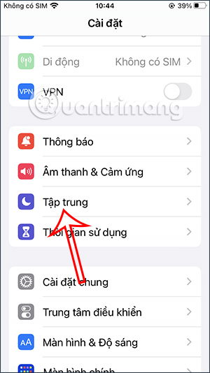 Chế độ Tập trung trên iPhone