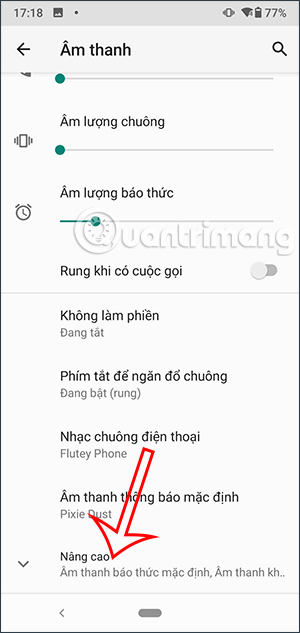 Thiết lập nâng cao Âm thanh trên Android