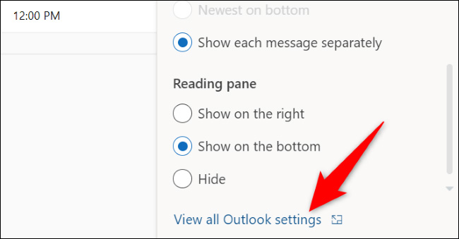 Chọn “View All Outlook Settings”