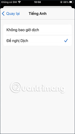 Đề nghị dịch trên Microsoft Edge