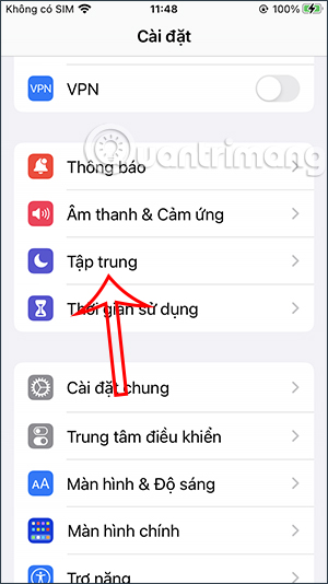 Chế độ Focus iPhone