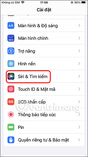 Chỉnh Siri trên iPhone