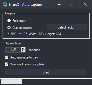 Công cụ Auto capture