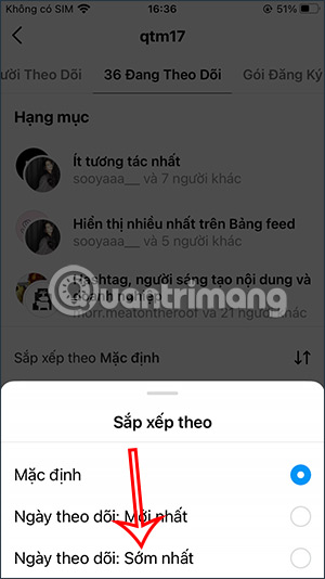 Xem ngày theo dõi sớm nhất trên Instagram