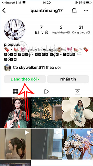 Chỉnh lại ẩn ghi chú Instagram