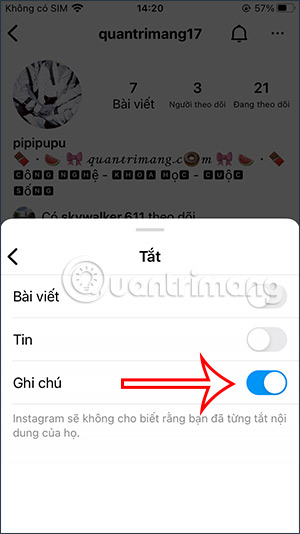 Ghi chú Instagram