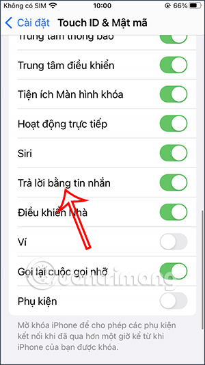 Trả lời tin nhắn trên iPhone