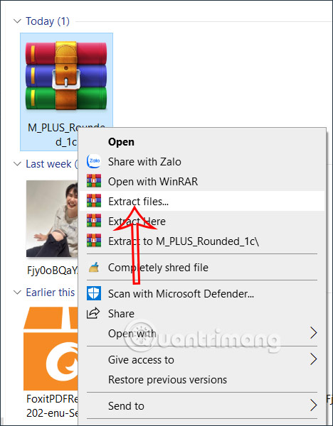 Giải nén bộ font chữ trên Google Fonts
