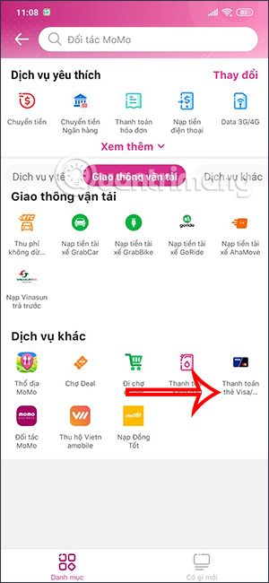 Thanh toán thẻ Visa/MasterCard