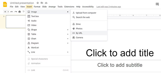 Chèn hình ảnh vào Google Slides