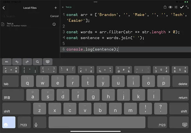 Ứng dụng Buffer Code Editor