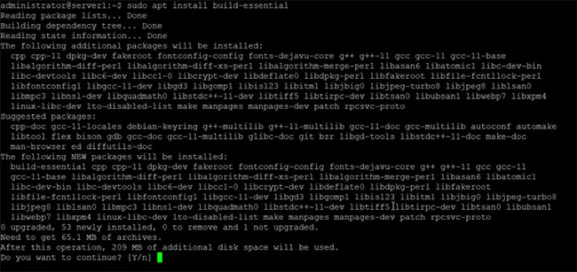 Cài đặt các gói build cần thiết