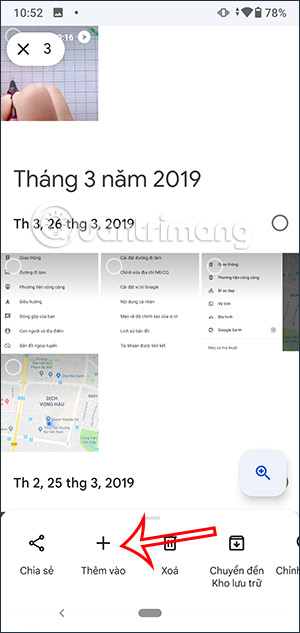 Thêm hình ảnh trên Google Photos