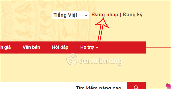 Đăng nhập cổng thông tin cư trú 
