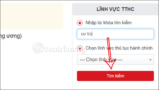 Nộp hồ sơ cư trú trực tuyến