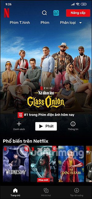 Giao diện Netflix tiếng Việt