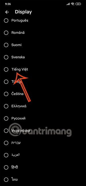 Chọn tiếng Việt hiển thị trên Netflix