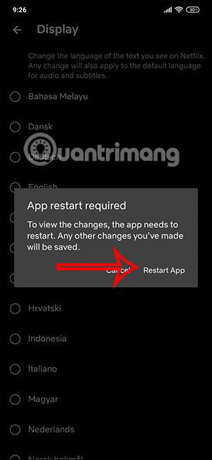 Áp dụng ngôn ngữ tiếng Việt