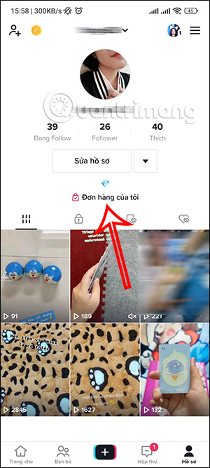 Đơn hàng của bạn trên TikTok Shop