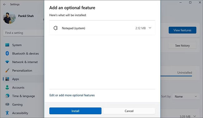 Installieren Sie die Notepad-Anwendung unter Windows