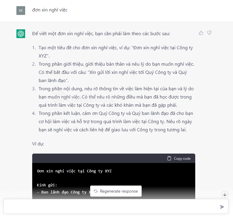 Cách viết Đơn xin nghỉ việc được ChatGPT gợi ý