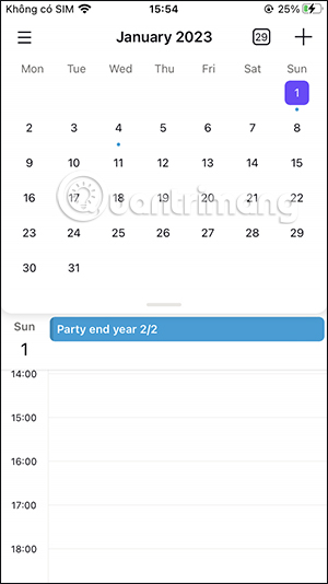Thay kiểu quản lý sự kiện trên Proton Calendar