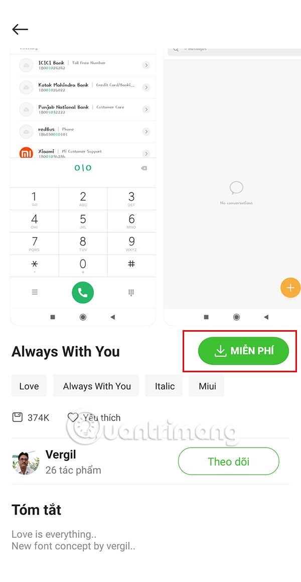 Đổi phông chữ điện thoại Xiaomi 