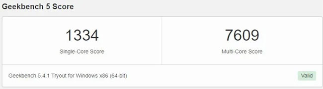 Kết quả Geekbench PC