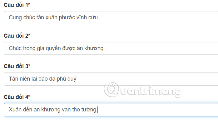 Giao diện viết chữ thư pháp