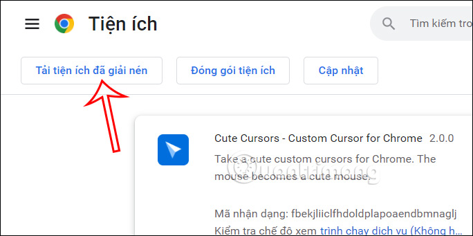 Thêm thư mục AnimeVsub Helper trên Chrome