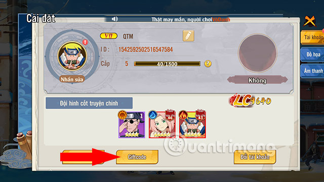 Hướng dẫn nhập code Liên Minh Nhẫn Giả