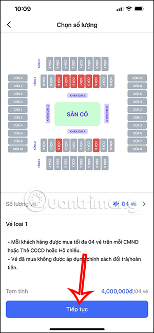 Số vé muốn mua