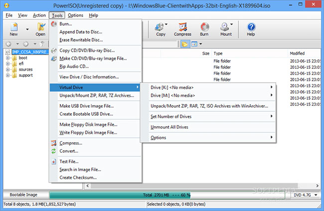 Tùy chọn Virtual Drive